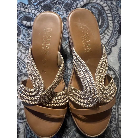 Italian Shoemakers Shoes - Italian Shoemakers Women's Size 8.5 Sandals Brown Open Toe